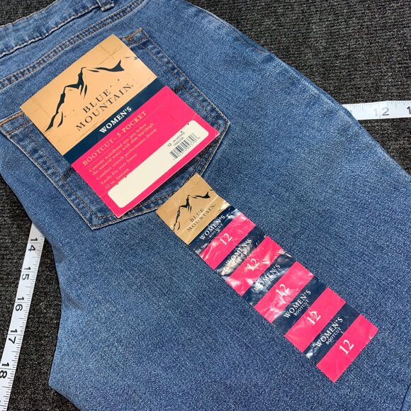 BLUE MOUNTAIN JEANS MID RISE BOOTCUT WOMEN'S SIZE 12 NEW WITH TAGS - Picture 2 of 9